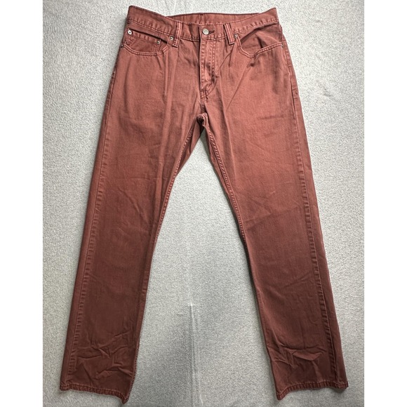 Levi's Men's Straight Jeans in Brick Red - Picture 7 of 13